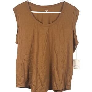 a.n.a. a New Approach Tank Top Women's Size 0X Wide Strap Royal Brown NEW